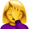 Woman Facepalming emoji on Apple